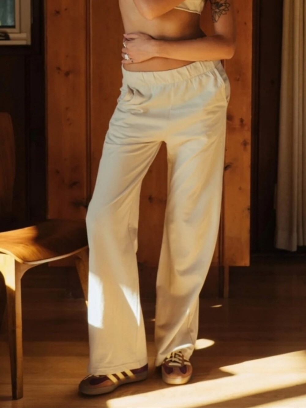 Talentless Wide Leg Lounge French Terry Pants Size S